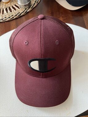 Champion Maroon Cap with Two-Tone C Patch